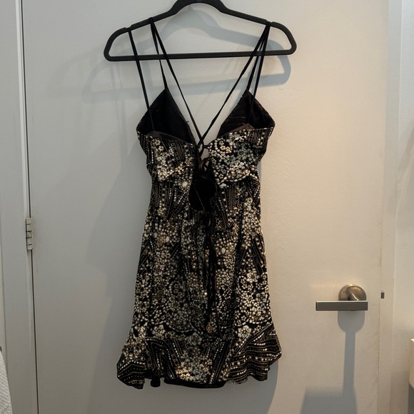 PRINCESS POLLY black embellished mini dress - Picture 2 of 3